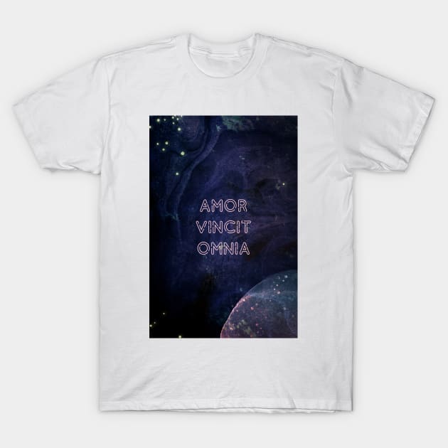 Amor Vincit Omnia T-Shirt by missguiguitte